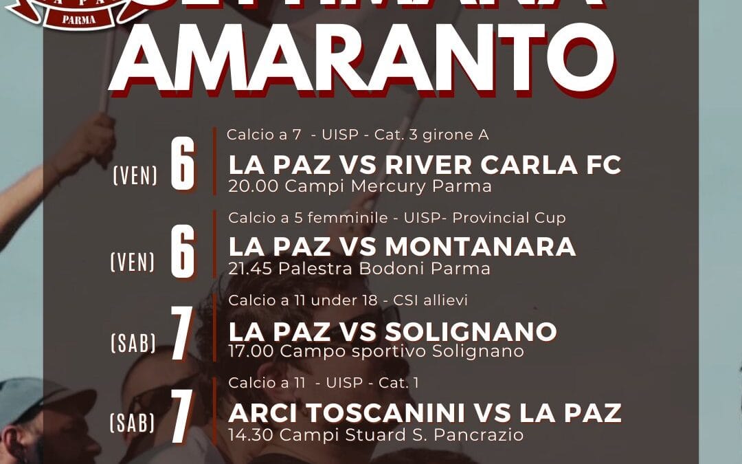 Fine settimana di passione!